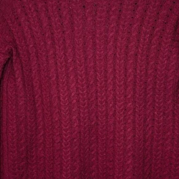 Max Studio Women's S Wool Blend Cable Knit Cardigan Quiet Luxury Old Money Cozy - Picture 3 of 5